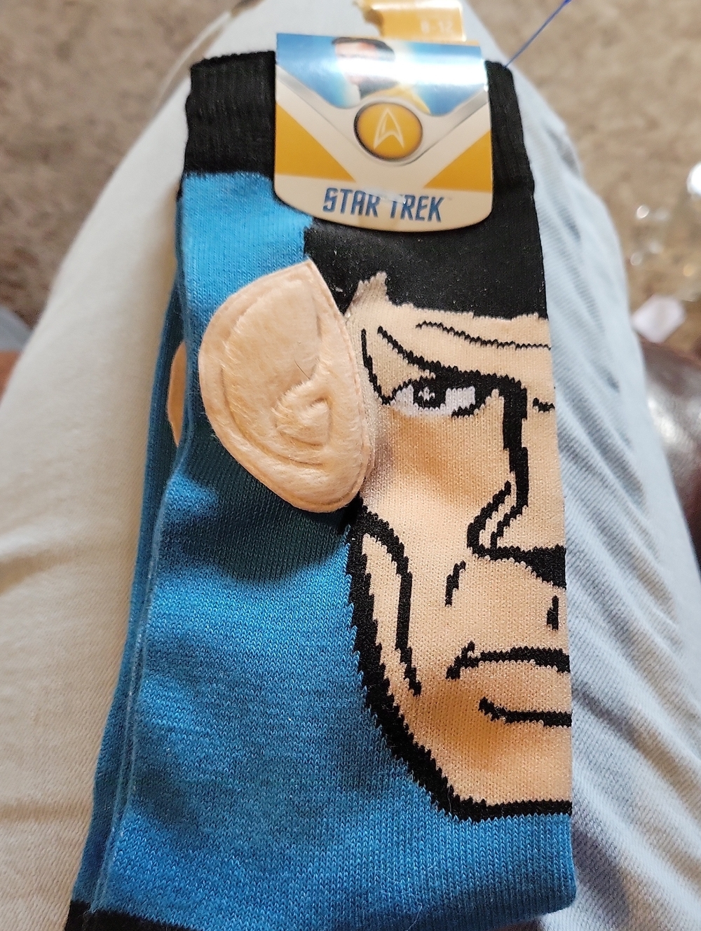 Men's Blue Spock Character Crew Socks